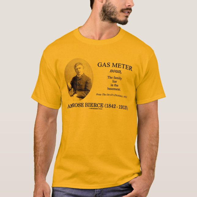 Gaszähler (Ambrose Bierce das Wörterbuch des T-Shirt (Vorderseite)