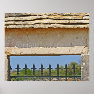 Gate and key stone carved with Montrachet, Poster
