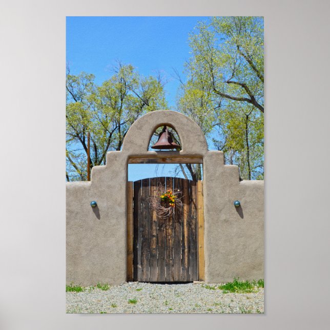 Gate in Adobe Wall, New Mexico Poster (Vorne)