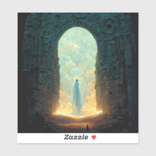 Gate of the Gods Fantasy Sci-Fi Art Sticker