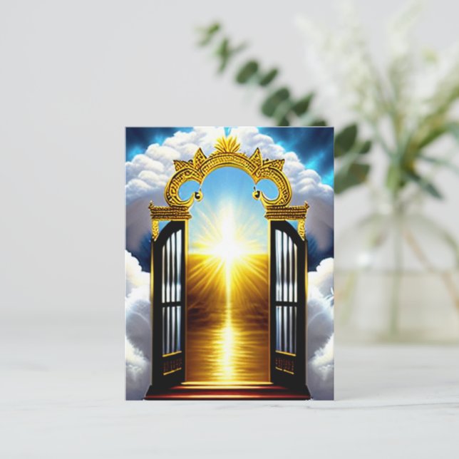 Gate-to-Heve Christlich Art Postkarte (Stehend Vorderseite)