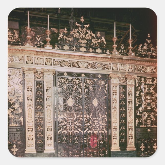 Gates from the Sanctuary screen Quadratischer Aufkleber (Vorderseite)