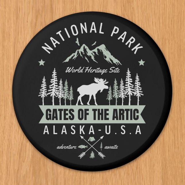 Gates of the Arctic – Moose and Forest Alask Magnet (Von Creator hochgeladen)