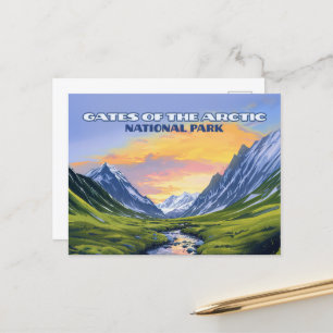 Gates of the Arctic National Park Alaska Vintage Postkarte