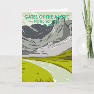 Gates of the Arctic Nationalpark Alaska Vintage Karte