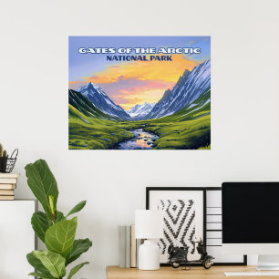 Gates of the Arctic Nationalpark Alaska Vintage Poster