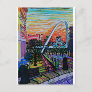 Gateshead Millennium Bridge von Newcastle Postkarte