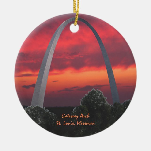 Gateway Arch Keramik Ornament (Vorne)