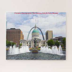 Gateway Arch Kiener Plaza. Weihnachtsgrüße Puzzle