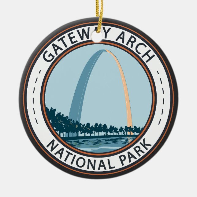 Gateway Arch National Park Abzeichen Keramik Ornament (Vorne)