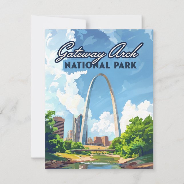 Gateway Arch National Park Missouri St Louis Card (Vorderseite)