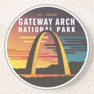 Gateway Arch National Park St. Louis Abstrakt Getränkeuntersetzer