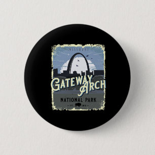 Gateway Arch National Park Vintage Reise Urlaub Button