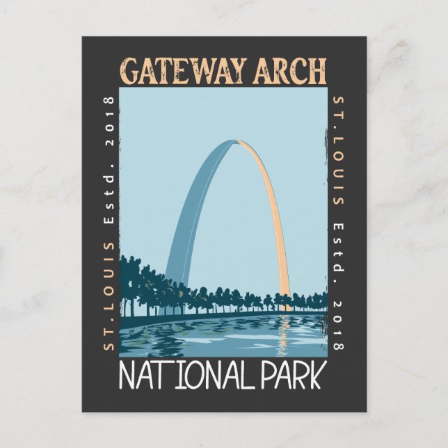 Gateway Arch Nationalpark erschüttert Postkarte (Vorderseite)
