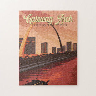 Gateway Arch Nationalpark Illustration Art Puzzle