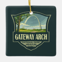 Gateway Arch Nationalpark Illustration Retro Art