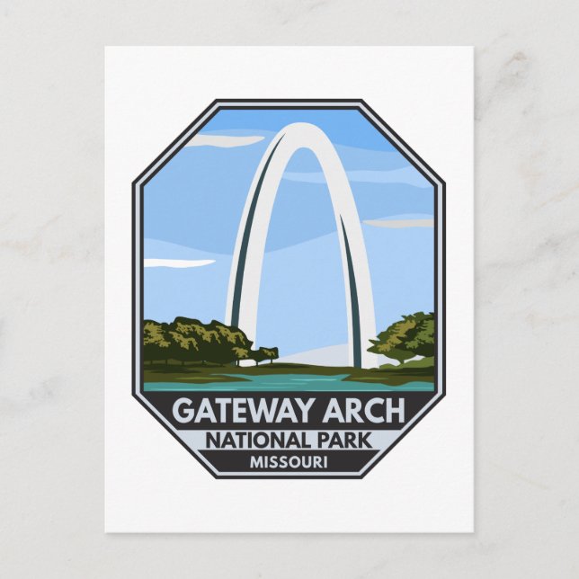 Gateway Arch Nationalpark Missouri Postkarte (Vorderseite)