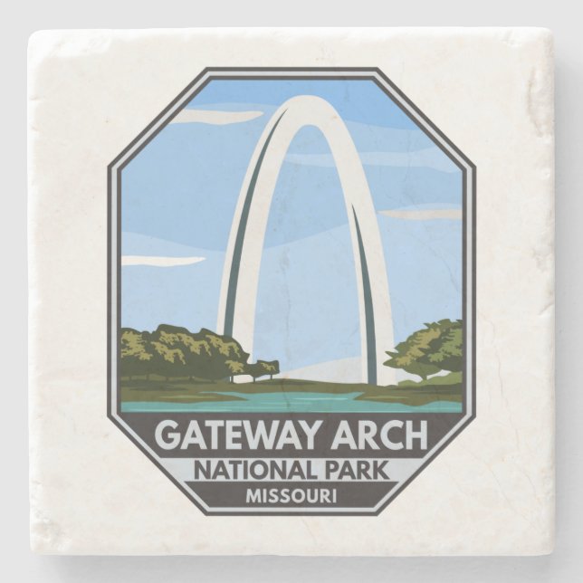 Gateway Arch Nationalpark Missouri Steinuntersetzer (Vorderseite)