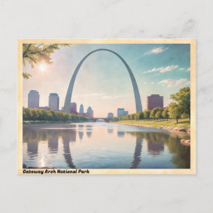 Gateway Arch Nationalpark Vintag Postkarte