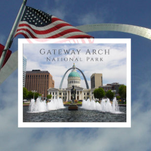 Gateway Arch, Old Courthouse, Läufer, St. Louis Postkarte