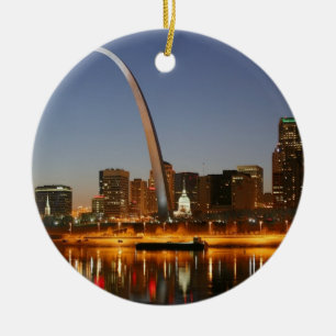 Gateway Arch St. Louis Mississippi bei Nacht Keramikornament