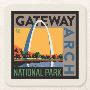 Gateway Arch St. Louis, Missouri Rechteckiger Pappuntersetzer