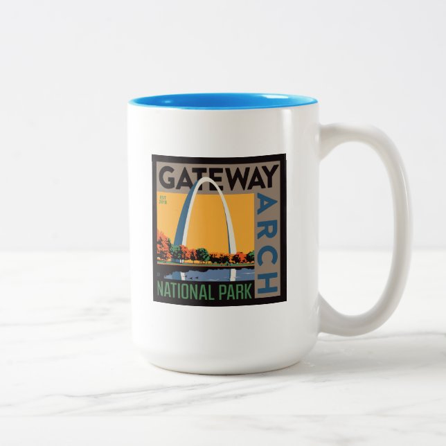 Gateway Arch | St. Louis, Missouri Zweifarbige Tasse (Rechts)