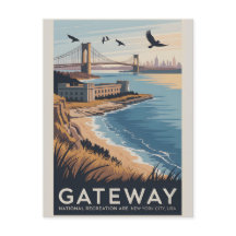 Gateway NY Kunst | Vintage Park Reiseplakat