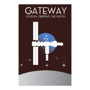 Gateway - Station, die den Mond umkreist Fotodruck