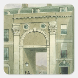 Gateway to the River, Essex Street, 1857 Quadratischer Aufkleber
