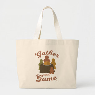 Gather and Game Fun Erntedank Cartoon Kunst, Dicht Jumbo Stoffbeutel