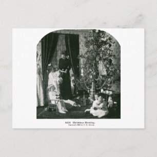 Gather 'around the Tree - Vintages Stereoview Postkarte