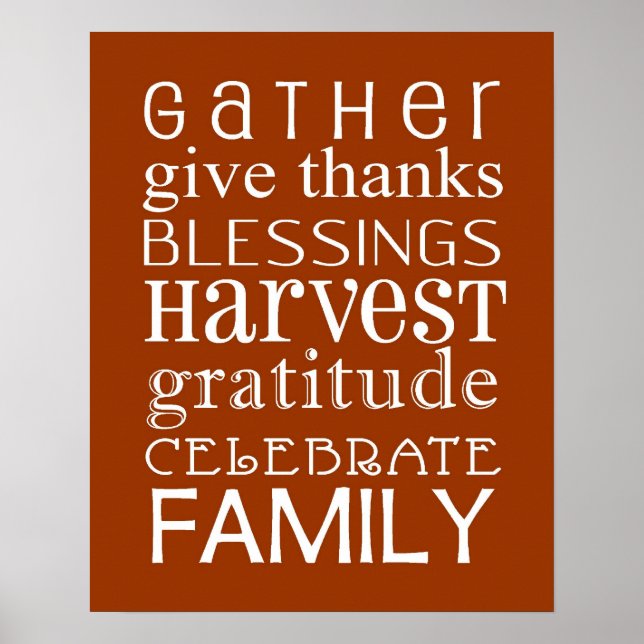 Gather & Give Danke Poster (Vorne)