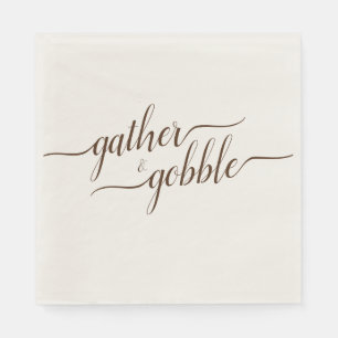 Gather & Gobble Elegantes Erntedank Abendessen Serviette