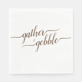 Gather & Gobble Elegantes Erntedank Abendessen Serviette