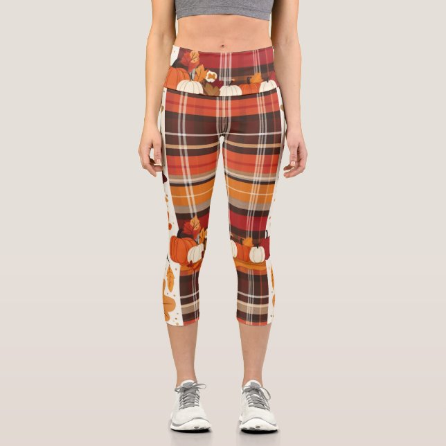 Gather 'Round the Kariert Capri Leggings (Vorderseite)