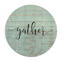Gather Script Wood Sage Green Vintag