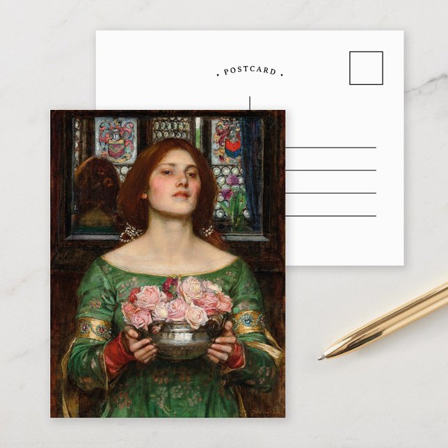 Gather Ye Rosenknospe | John William Waterhouse Postkarte (Von Creator hochgeladen)