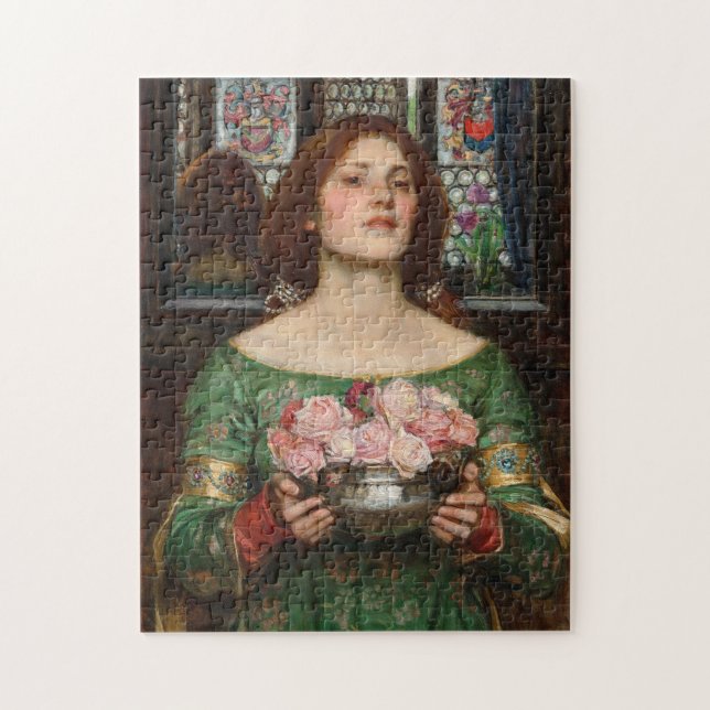 Gather Ye Rosenknospe | John William Waterhouse Puzzle (Vertikal)