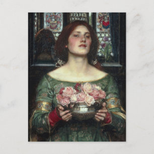 Gather Ye Rosenknospe Postkarte