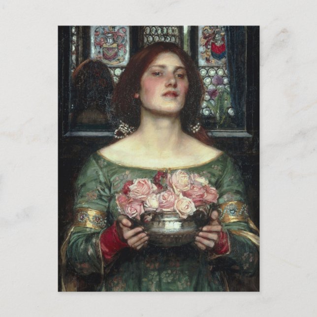 Gather Ye Rosenknospe Postkarte (Vorderseite)