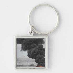 Gathered konzentrierte Ölbrände Schlüsselanhänger