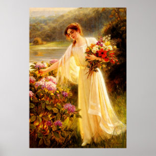 Gathering Flowers Poster