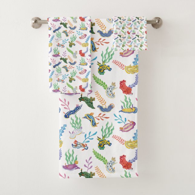 Gathering of Nudibranchs | Ocean Art Design Badhandtuch Set (Insitu)