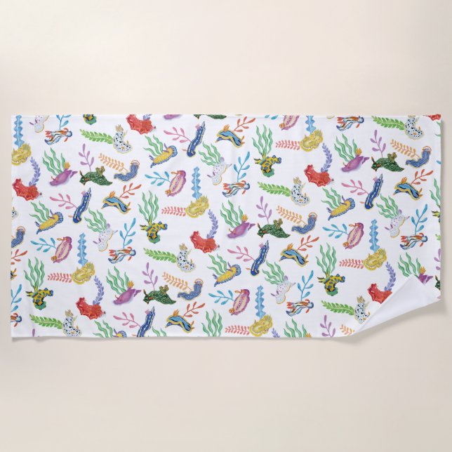 Gathering of Nudibranchs | Ocean Art Design Strandtuch (Vorderseite)