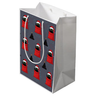 Gatito Cat Geschenktasche - Grau Mittlere Geschenktüte