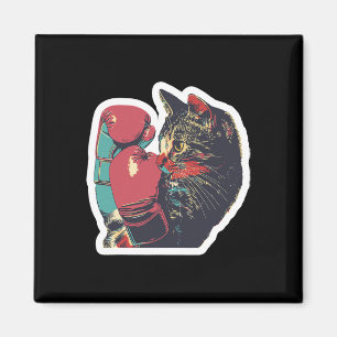 Gatito de Boxeo Cool Boxer Cat Boxing Handschuhe u Magnet