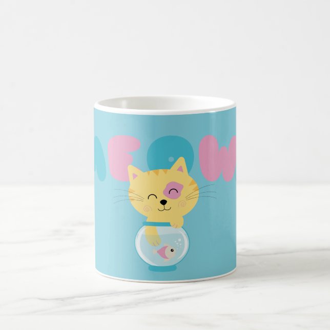 Gatito juguetón Meow! Kaffeetasse (Mittel)