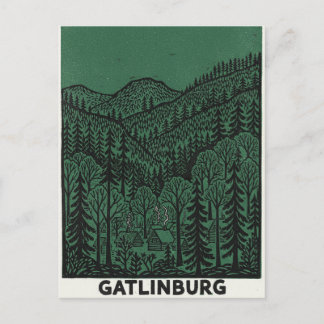 Gatlinburg Line drawing Postkarte