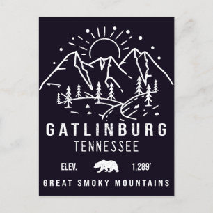 Gatlinburg Tennessee Berge Souvenirs Postkarte